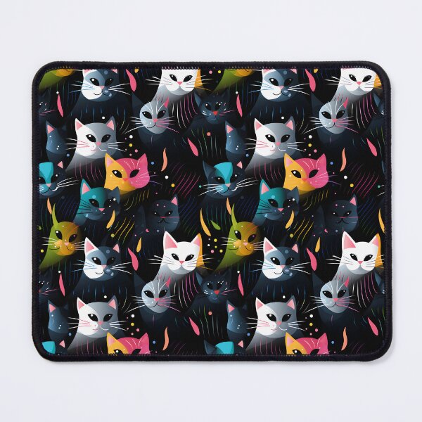 Item preview, Adorable Cat Artistry Seamless Pattern designed and sold by AlienSkinEyes.