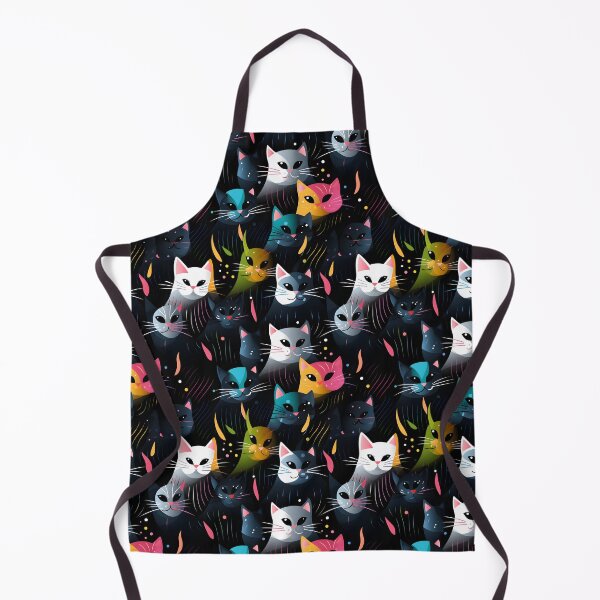 Item preview, Adorable Cat Artistry Seamless Pattern designed and sold by AlienSkinEyes.