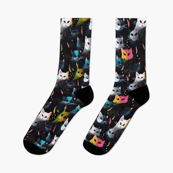 Item preview, Adorable Cat Artistry Seamless Pattern designed and sold by AlienSkinEyes.