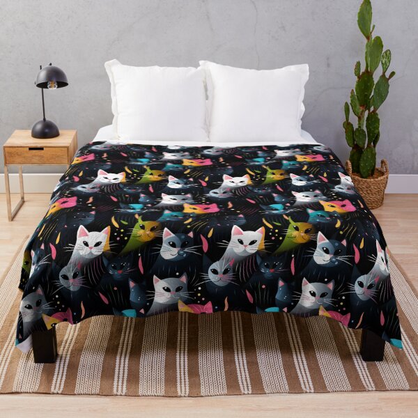 Item preview, Adorable Cat Artistry Seamless Pattern designed and sold by AlienSkinEyes.
