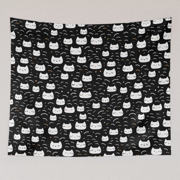 Item preview, Adorable Cat Artistry Seamless Pattern designed and sold by AlienSkinEyes.