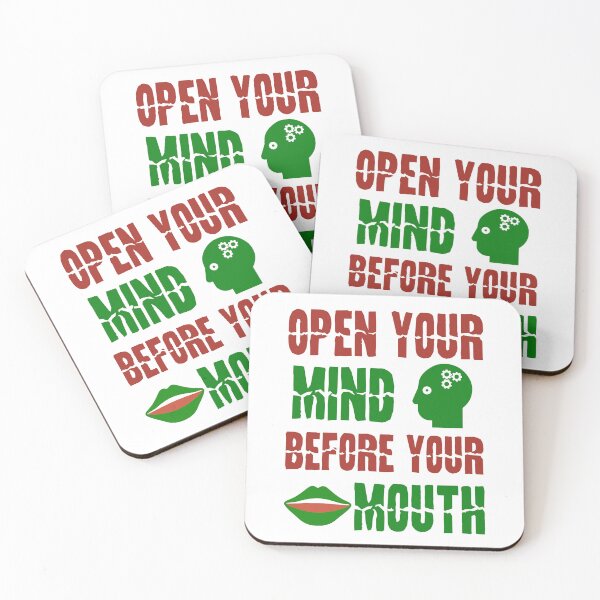 Item preview, Open Your Mind Before Your Mouth | Quote saying | Motivations | Brain  designed and sold by ZingZone.