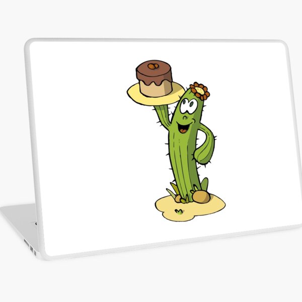 cactus pastry chef with a big cake 2 sepia Laptop Skin