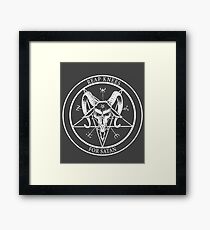 Reap Knees For Satan design art Framed Print