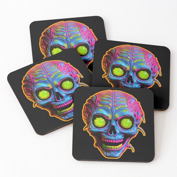 Item preview, Neon robotic skull designed and sold by Anbe_design.