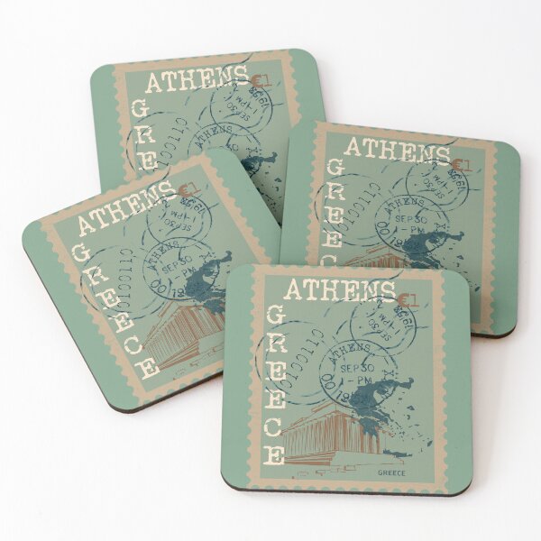 Item preview, Athens Postage Stamp Distressed designed and sold by Primroaddesigns.