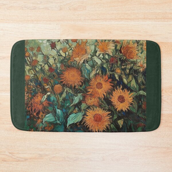 Item preview, Field flowers, oil painting van Gogh style designed and sold by KlaudiDesignArt.