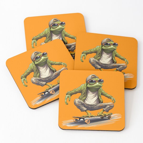 Item preview, Frog on a skateboard, hip style designed and sold by alambic-designs.
