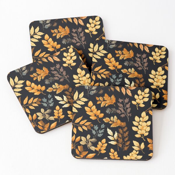 Item preview, Pretty Leaf Design in Orange, Yellow, Black, and Grey designed and sold by LWLDesigns.