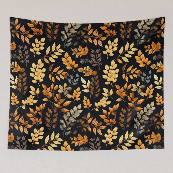 Item preview, Pretty Leaf Design in Orange, Yellow, Black, and Grey designed and sold by LWLDesigns.
