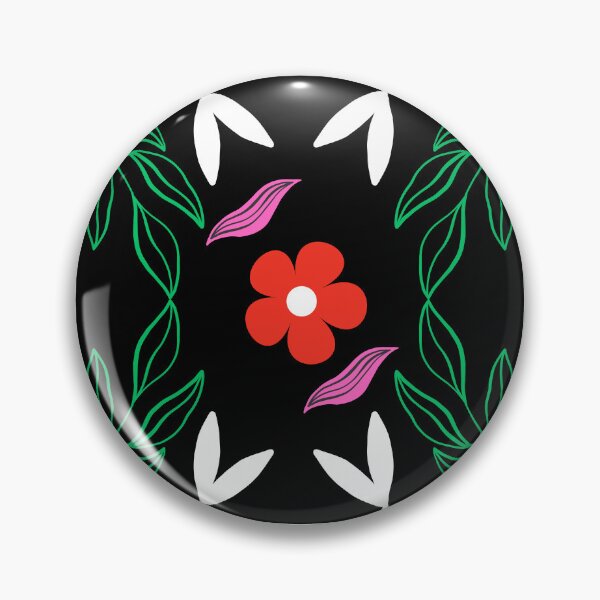 Item preview, Leave and floral hand drawn art on black background  designed and sold by Giree07.