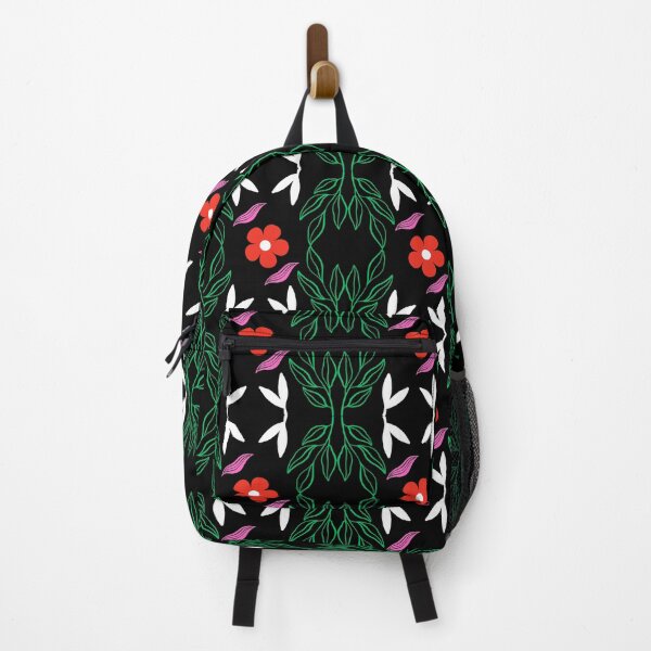 Item preview, Leave and floral hand drawn art on black background designed and sold by Giree07.
