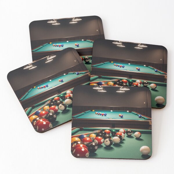 Item preview, billiard table with balls and poles designed and sold by mikaws.