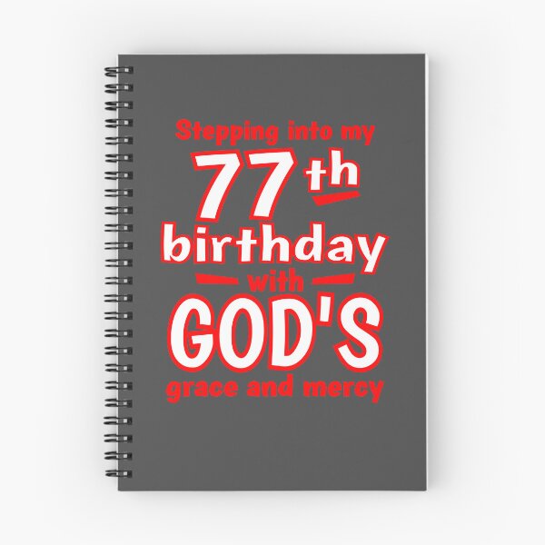 Item preview, Stepping into my 77th birthday with GODs grace and mercy designed and sold by giftfromheart.