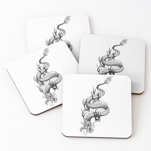 Item preview, Mystical Black Ink Dragon Art designed and sold by InkStation24.