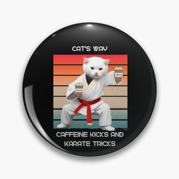 Item preview, Cat's way! Coffee Kicks and Karate Tricks. designed and sold by CuteCatsCoffee.