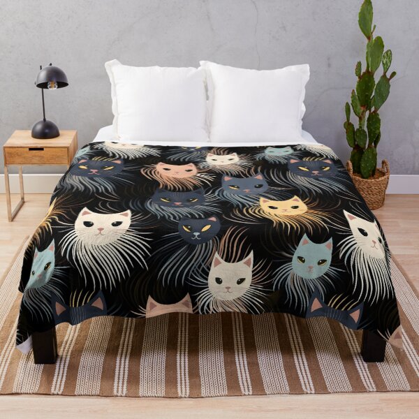 Item preview, Adorable Cat Artistry Seamless Pattern designed and sold by AlienSkinEyes.
