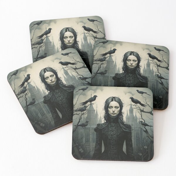 Item preview, gothic art portrait digital print designed and sold by dcrc.