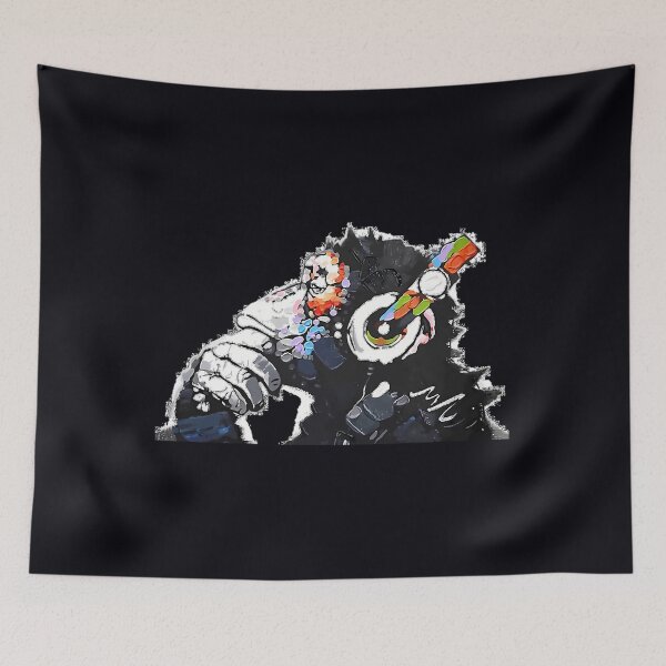 Item preview, Banksy Funky Monkey DJ headphones graffiti street	 designed and sold by arzqecdvypn22.