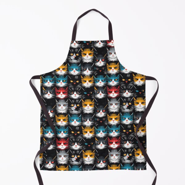 Item preview, Adorable Cat Artistry Seamless Pattern designed and sold by AlienSkinEyes.