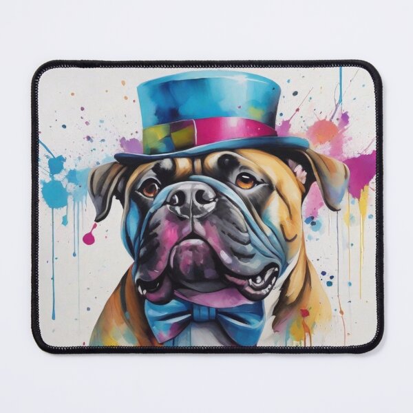 Item preview, Bull Mastiff Dog Portrait With Top Hat designed and sold by Wolfheartart.