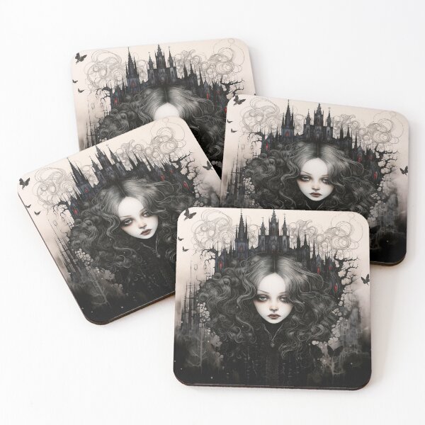 Item preview, gothic art portrait digital print designed and sold by dcrc.