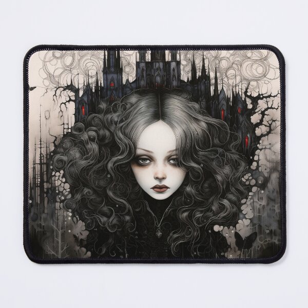 Item preview, gothic art portrait digital print designed and sold by dcrc.