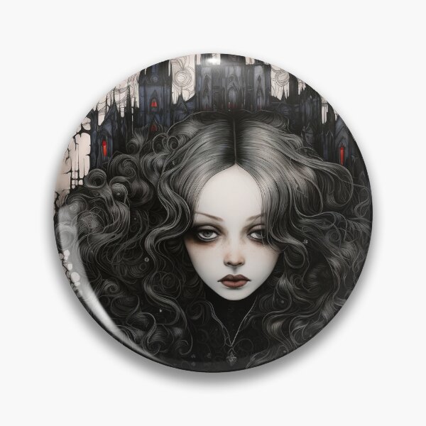 Item preview, gothic art portrait digital print designed and sold by dcrc.