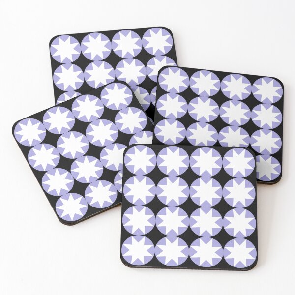 Item preview, 8 Point Star White Lilac Black 5748 designed and sold by Art in My Loft.