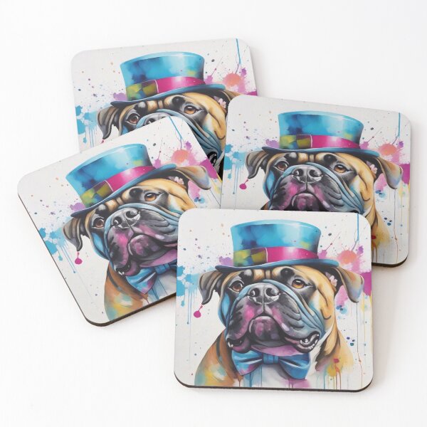 Item preview, Bull Mastiff Dog Portrait With Top Hat designed and sold by Wolfheartart.