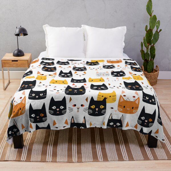 Item preview, Adorable Cat Artistry Seamless Pattern designed and sold by AlienSkinEyes.