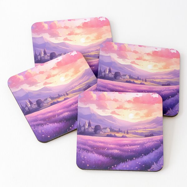 Item preview, Lavender Dreamscape | Watercolor Landscape Canvas designed and sold by Shirtastically.