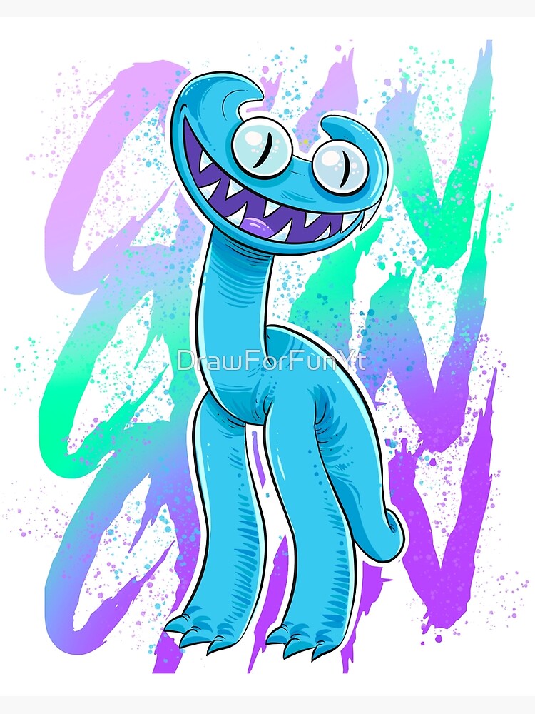 How To draw Baby blue From Rainbow Friends - Roblox Art 