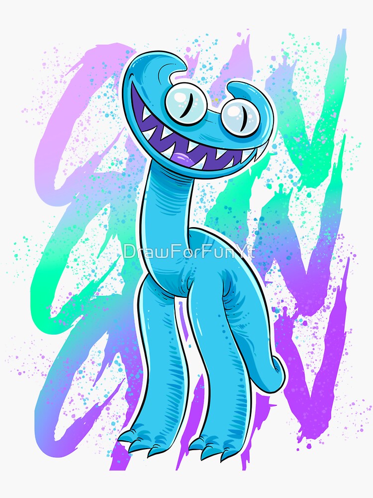 Blue Rainbow Friend  Sticker for Sale by rinjinsato