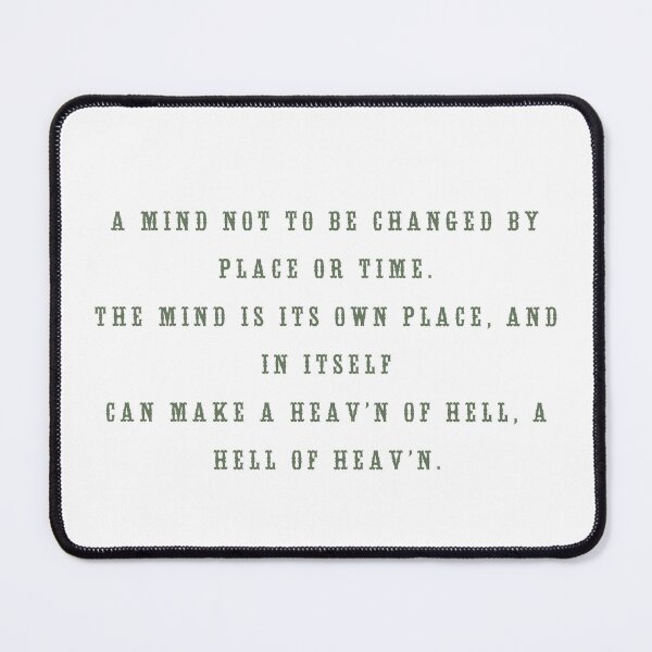 Item preview, Milton's Mindful Musing: "The mind is its own place..." designed and sold by wordartistry.