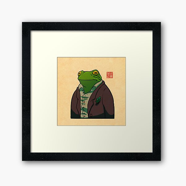Aperçu de l'œuvre Grenouille élégante en costume d'affaires créée et vendue par DingHuArt.