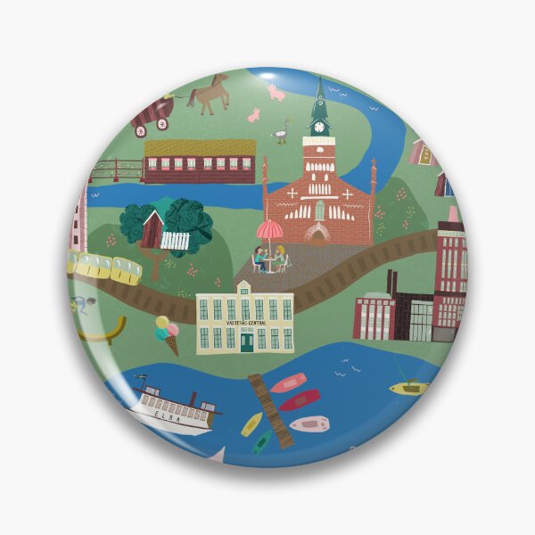 Item preview, Västerås Sweden Illustrated Map | Västerås Sverige Illustrerad Karta | Original designed and sold by Ingrid Poole.