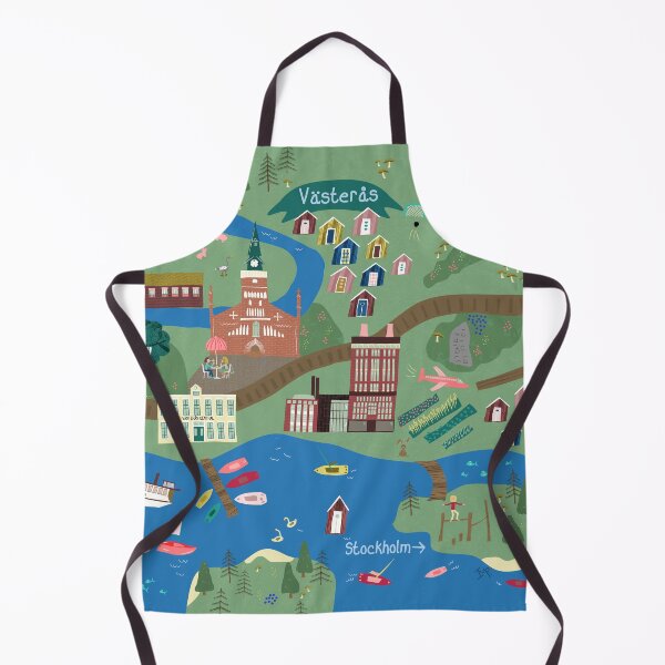 Item preview, Västerås Sweden Illustrated Map | Västerås Sverige Illustrerad Karta | Original designed and sold by Ingrid Poole.