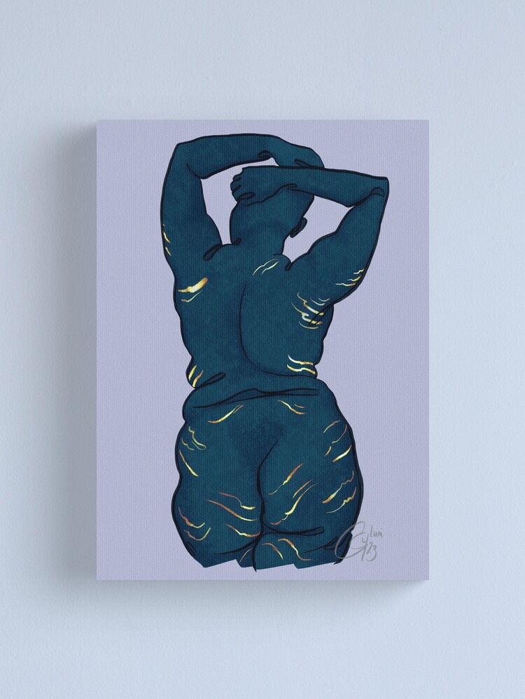 Thumbnail 1 of 3, Canvas Print, Kintsugi (all my scars are golden) designed and sold by cecilarts.