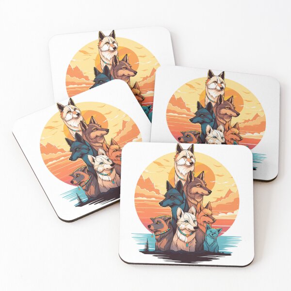 Item preview, Wolves with a sunset designed and sold by Inky-Spiration.