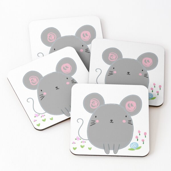 Item preview, Cute mouse among flowers designed and sold by de-creartique.