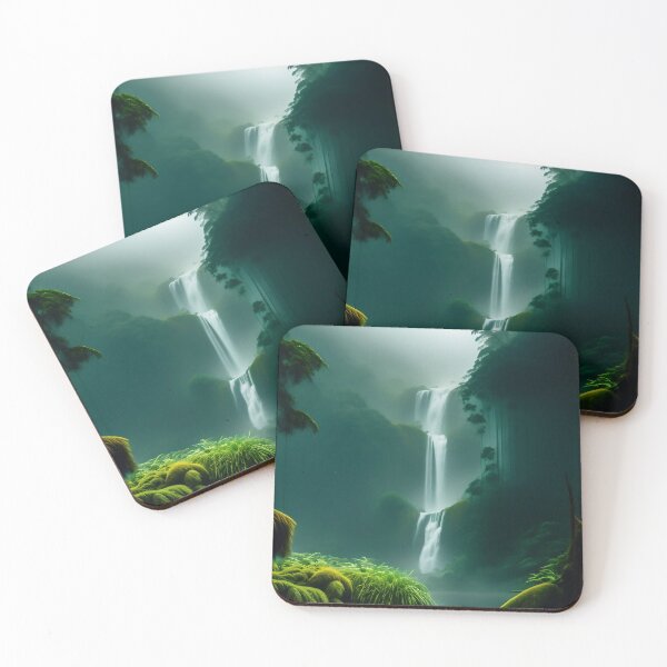 Item preview, Amazon Rainforest waterfall digital print designed and sold by dcrc.