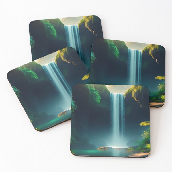 Item preview, amazon rainforest waterfall digital print designed and sold by dcrc.