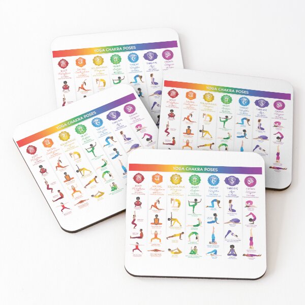 Item preview, Yoga Chakra Poses Poster - 74 designed and sold by chakraplaza.