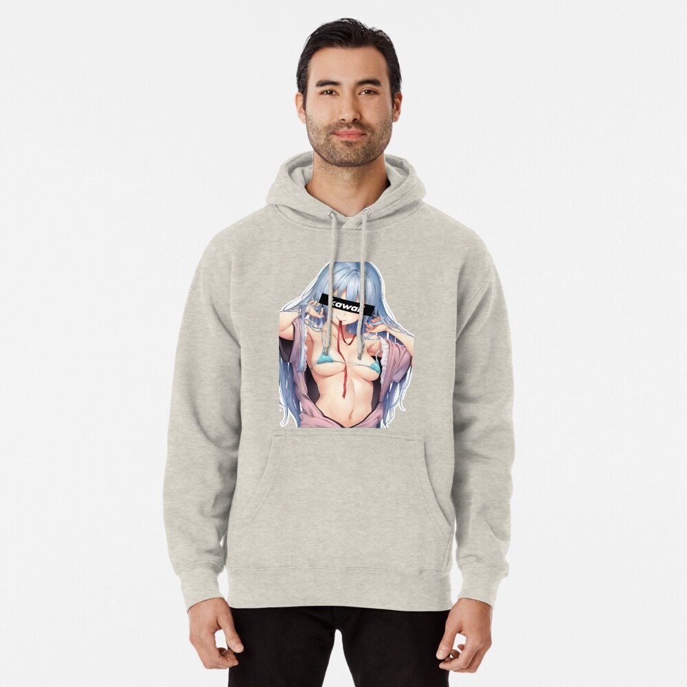 Anime Hentai Hoodie - E-Girl Pullover Mit Errötendem Manga Mädchen