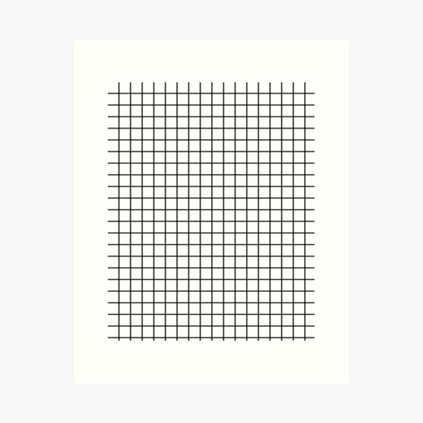 Emmy -- Black and White Grid, black and white, grid, monochrome, minimal grid design cell phone case Art Print