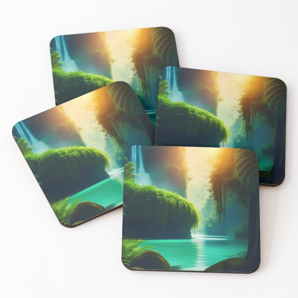 Item preview, amazon rainforest waterfall digital print designed and sold by dcrc.