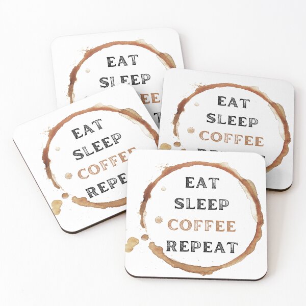 Item preview,  Eat Sleep Coffee Repeat designed and sold by Shanta S.