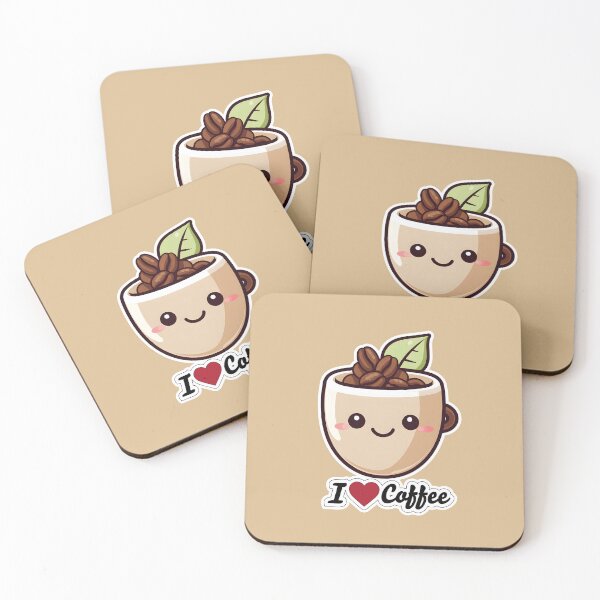 Item preview, Coffee Cuddles: Kawaii "I Love Coffee" designed and sold by HIKARI Creations.
