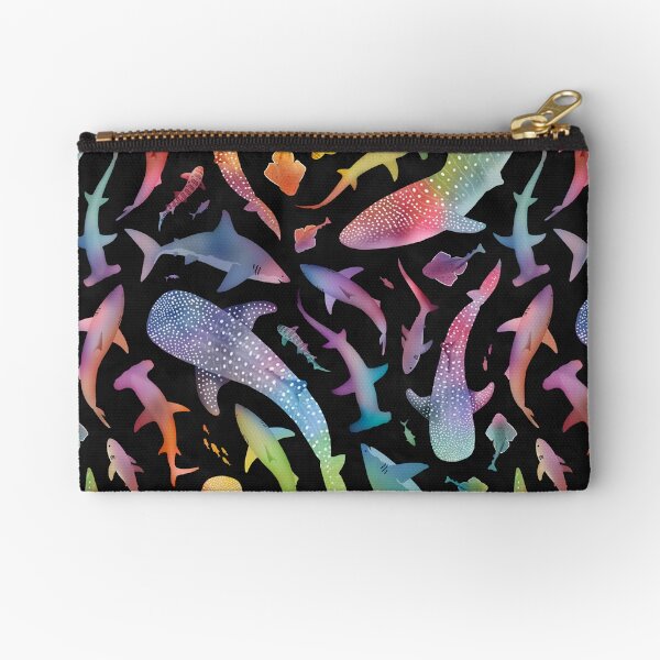 Item preview, Rainbow shark ocean on black designed and sold by adenaJ.